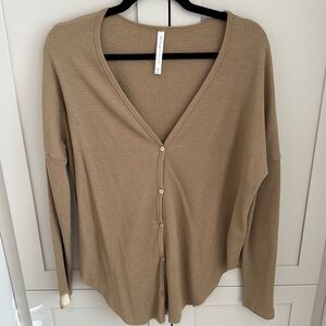 Babaton waffle button up